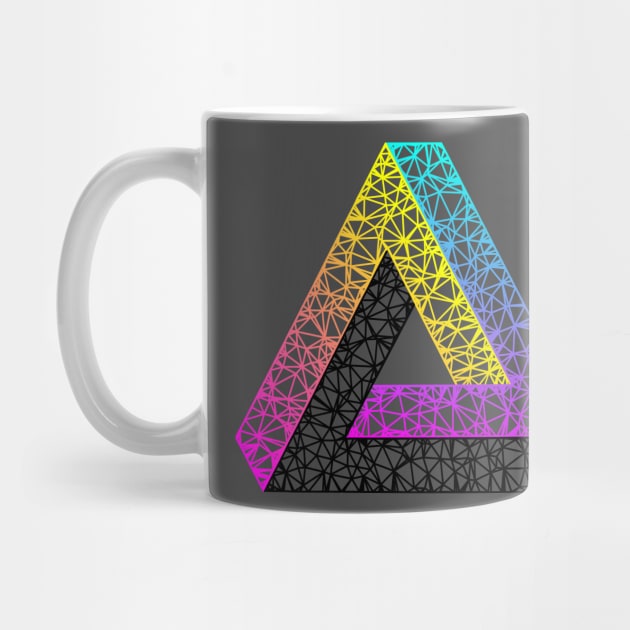 Penrose Triangle (Magenta Cyan Yellow Gradient) by TRIME